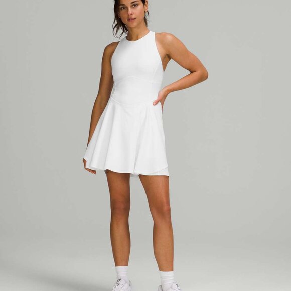 (6895) Lululemon Court Crush Dress in White sz 6 - Picture 2 of 4